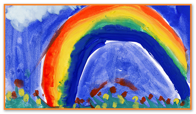 Rainbow Painting at Montclair Pediatric Dental Care Near Glen Ridge