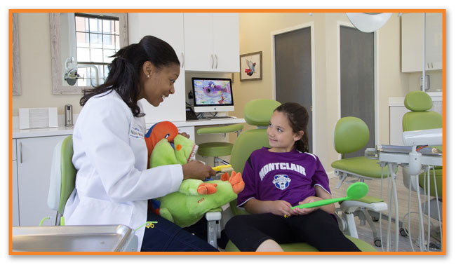 Doctor with Child at Montclair Pediatric Dental Near Glen Ridge
